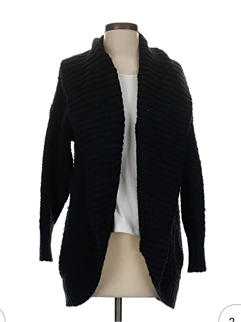 Anthropologie Open-Front Black Women's Sweater